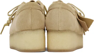 Clarks Originals Beige Wallacraft Bee Derbys In Maple Suede