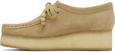 Clarks Originals Beige Wallacraft Bee Derbys In Maple Suede