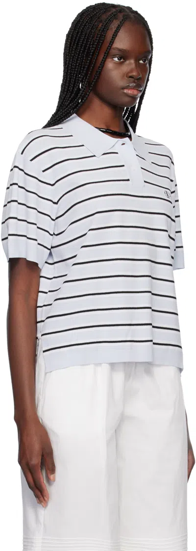 The Garment Blue Madison Tennis Polo In White