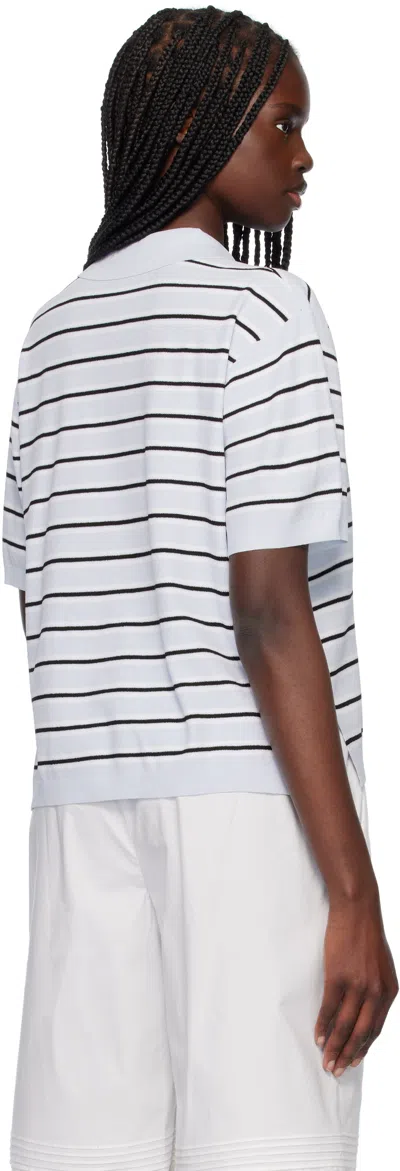 The Garment Blue Madison Tennis Polo In White