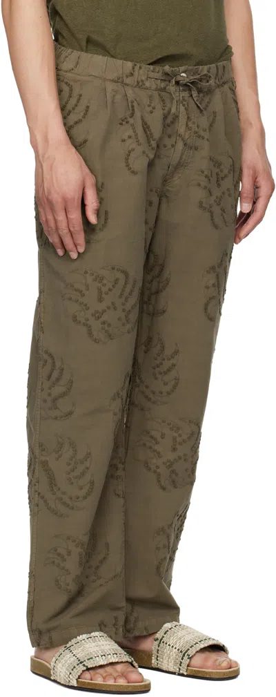 Oas Khaki Emberia Billie Dobby Trousers In Grey