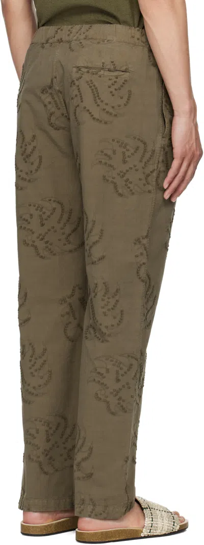 Oas Khaki Emberia Billie Dobby Trousers In Grey