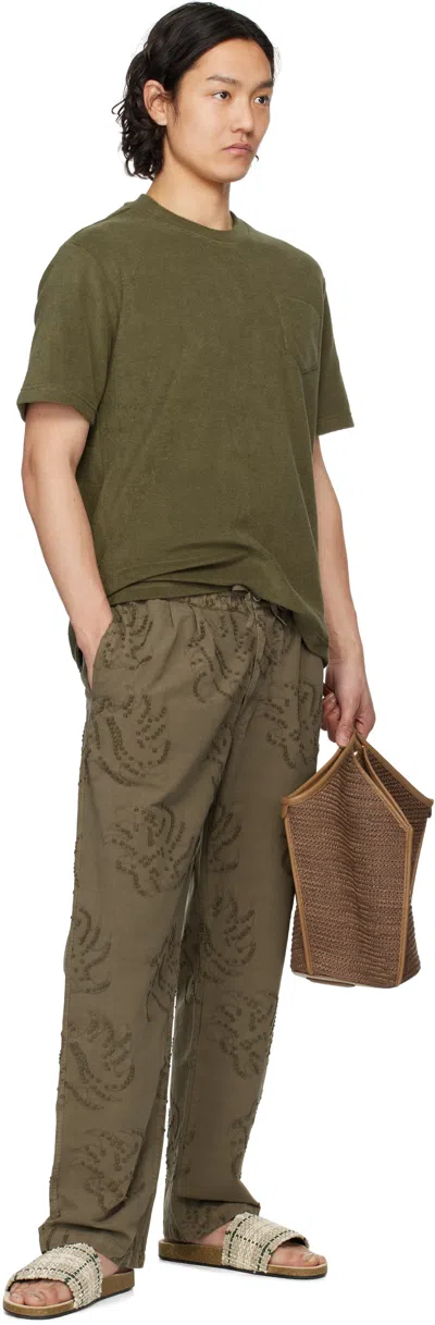 Oas Khaki Emberia Billie Dobby Trousers In Grey