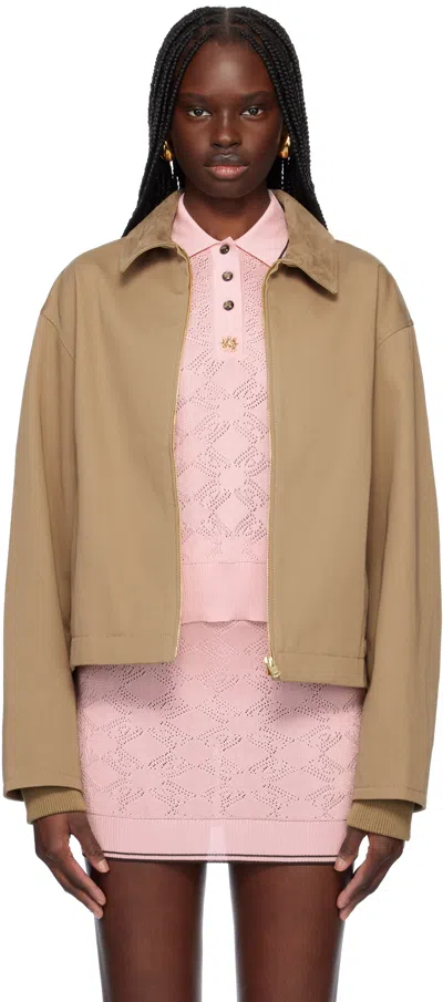 Amiri Brown Ma Quad Work Jacket In Camel