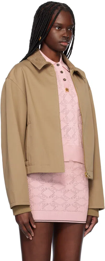 Amiri Brown Ma Quad Work Jacket In Camel