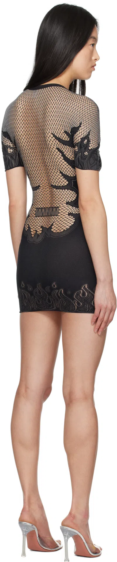 Poster Girl Black Pin Up Minidress In Black