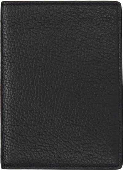 Common Projects Black Folio Passport Holder In 7001 Black Textured