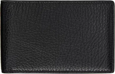 Common Projects Black Standard Wallet In 7001 Black Textured