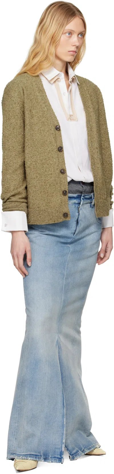 Maison Margiela Anonimity Of The Lining Long Denim Skirt In Blue