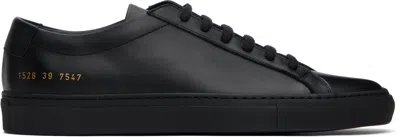 Common Projects Achilles Low-top Sneakers In Black Calf Leather In Black