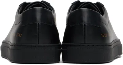 Common Projects Achilles Low-top Sneakers In Black Calf Leather In Black