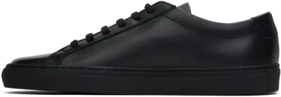 Common Projects Achilles Low-top Sneakers In Black Calf Leather In Black
