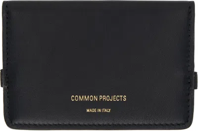 Common Projects Black Accordion Wallet In 7547 Black