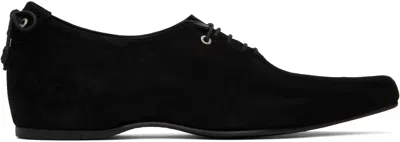 Ader Error Black Velvet Oxfords In Black