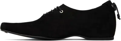 Ader Error Black Velvet Oxfords In Black