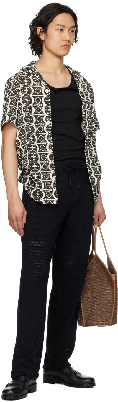 Oas Black Ayora Net Trousers In Black