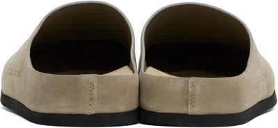 Common Projects Clog In Suede Sandals - Leather - Beige In *0240 Taupe