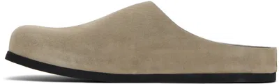 Common Projects Clog In Suede Sandals - Leather - Beige In *0240 Taupe