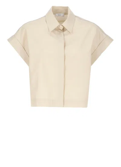 Shop Peserico Shirts In Beige