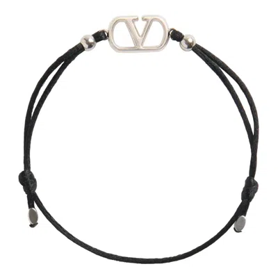 Valentino Garavani Men Vlogo Signature Bracelet In Black