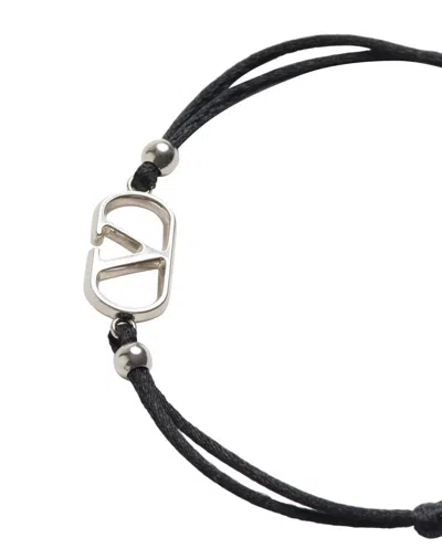Valentino Garavani Men Vlogo Signature Bracelet In Black