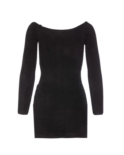 Self-portrait Self Portrait Women Chenille Knit Mini Dress In Black