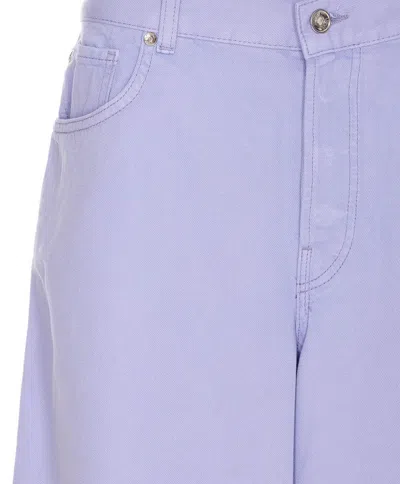 Liu •jo Trousers Flared Wide-leg 5 Pockets In Purple