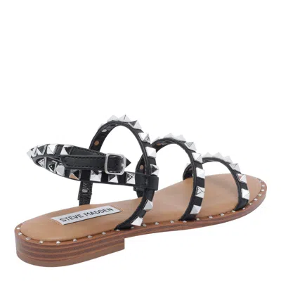 Steve Madden Stud-embellished Flat Sandals In Black