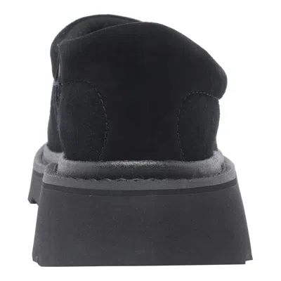 Ugg Mens Tasman Lug Suede And Shearling Slippers Blac In Black