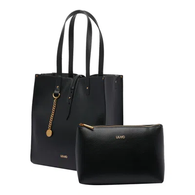 Liu •jo Logo-print Tote Bag In Black