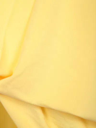Jacquemus Draped Sleeveless Asymmetric Lightweight Top In Yellow