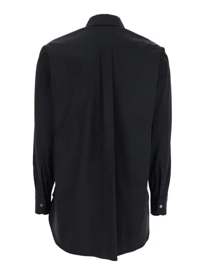 Plain Camicia Over In Cotone In Black