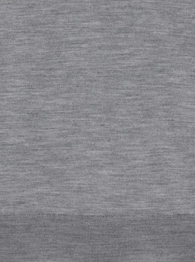 Lardini Knitted Crew-neck Jumper In Grey