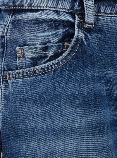 Icon Denim Poppy Blue Jeans With Medium Rise And Logo Patch On The Rear In Denim Woman In Blue