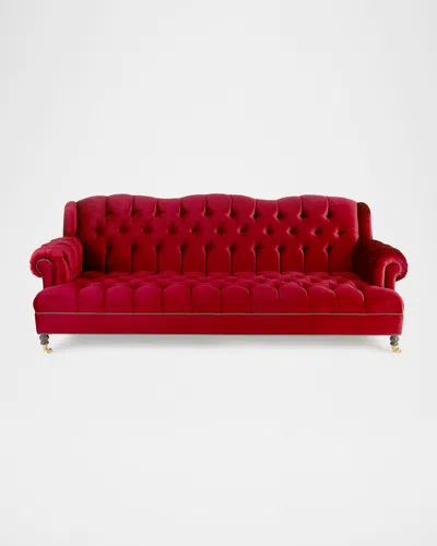 Haute House Mr. Smith Cranberry Tufted Sofa 94.5' In Cranberry