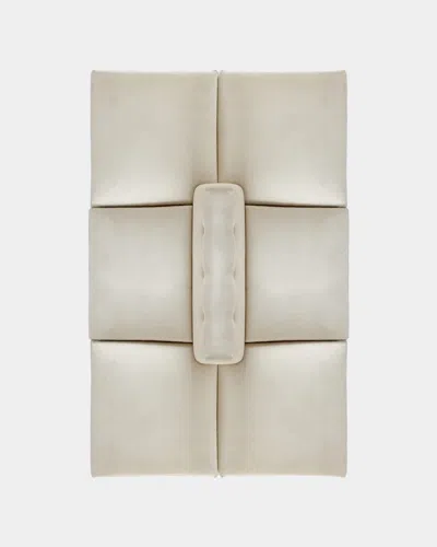 Peninsula Home Collection Serena Double-sided Sofa In Ivory/straw