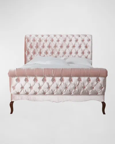 Haute House Duncan Fife Blush Tufted Queen Bed In Blush
