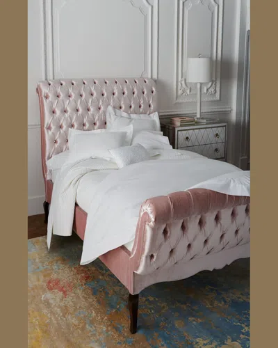 Haute House Duncan Fife Blush Tufted Queen Bed In Blush