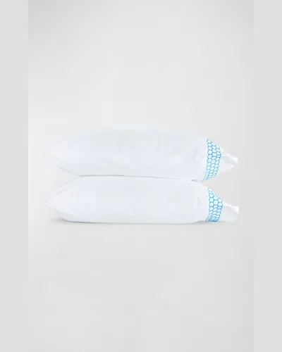 Matouk Two Standard Liana 520 Thread Count Pillowcases In Ocean