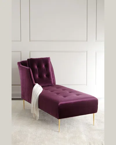 Haute House Salon Button-tufted Chaise In Plum