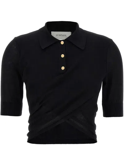 Sportmax Black Shaker Top In Black