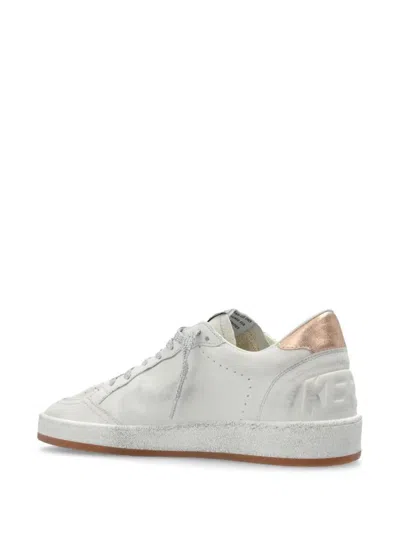 Shop Golden Goose Ball Star Sneakers With A Worn Effect In White