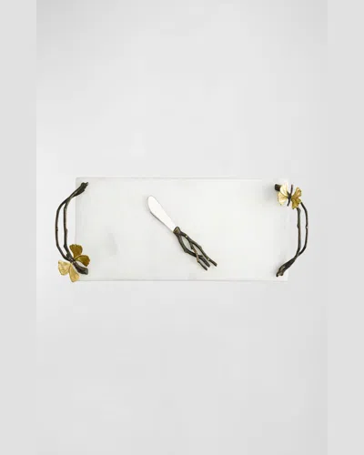 Michael Aram Butterfly Ginkgo Small Cheese Board With Knife