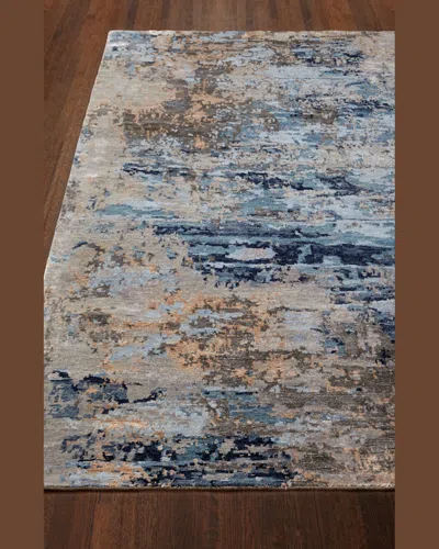 Josie Natori Tala Hand Knotted Rug, 6' X 9' In Blue