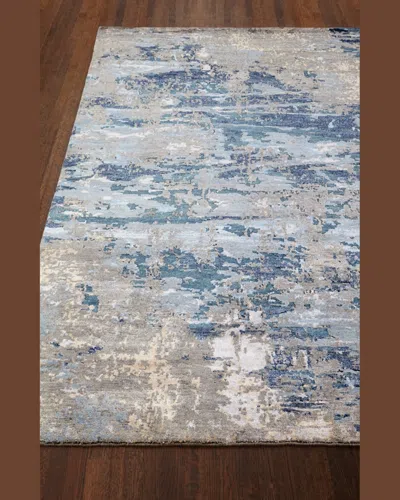 Josie Natori Tala Hand Knotted Rug, 6' X 9' In Blue