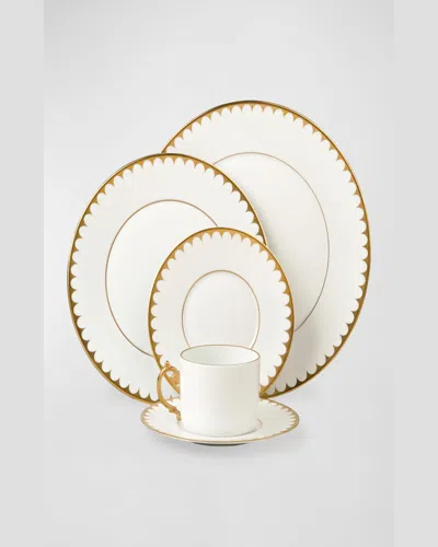 L'objet Aegean Filet Gold Dessert Plate In Gold/white