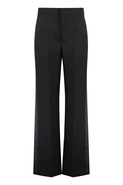 Shop Isabel Marant Scarly Wool Trousers In Black