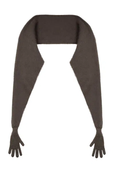 Moschino Mohair Cape Coat In Gray