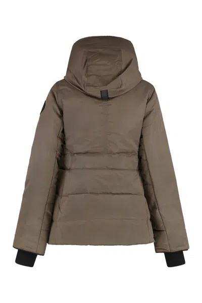 Canada Goose Mckenna Hooded Short Down Jacket In Mud