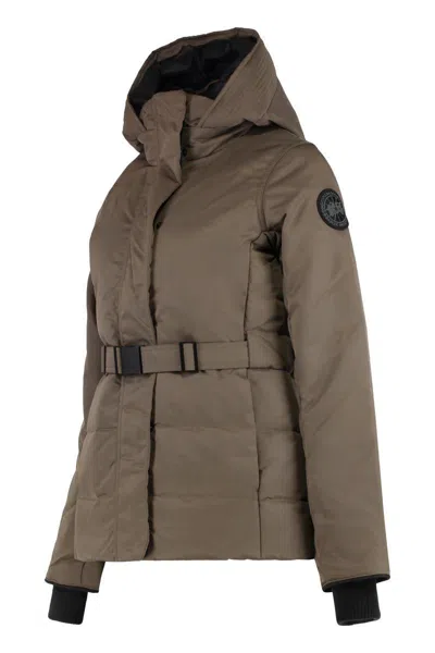 Canada Goose Mckenna Hooded Short Down Jacket In Mud
